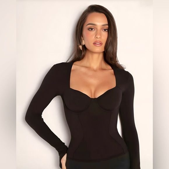Ta3 Tops - TA3 Sweetie Long Sleeve Top, Size M, Color Black